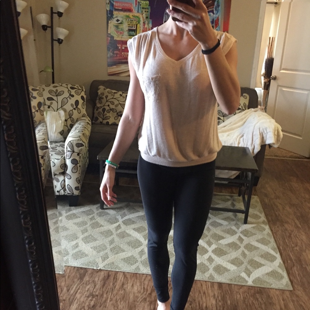 Gold Sparkly Sleeveless Blouse